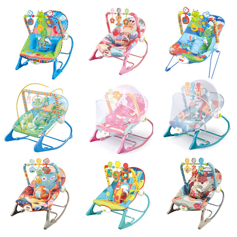 Baby bouncer with music and toys, from birth
