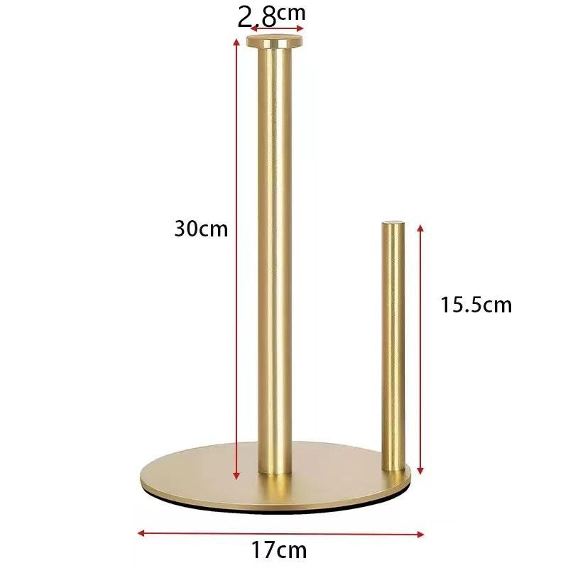 Stainless steel kitchen roll holder, double rod