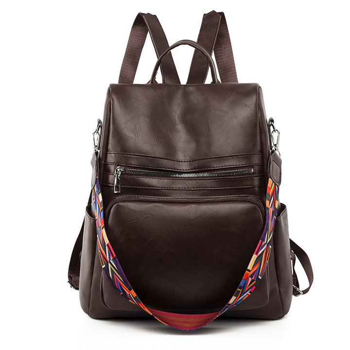 Travel backpack women, PU, waterproof, large capacity