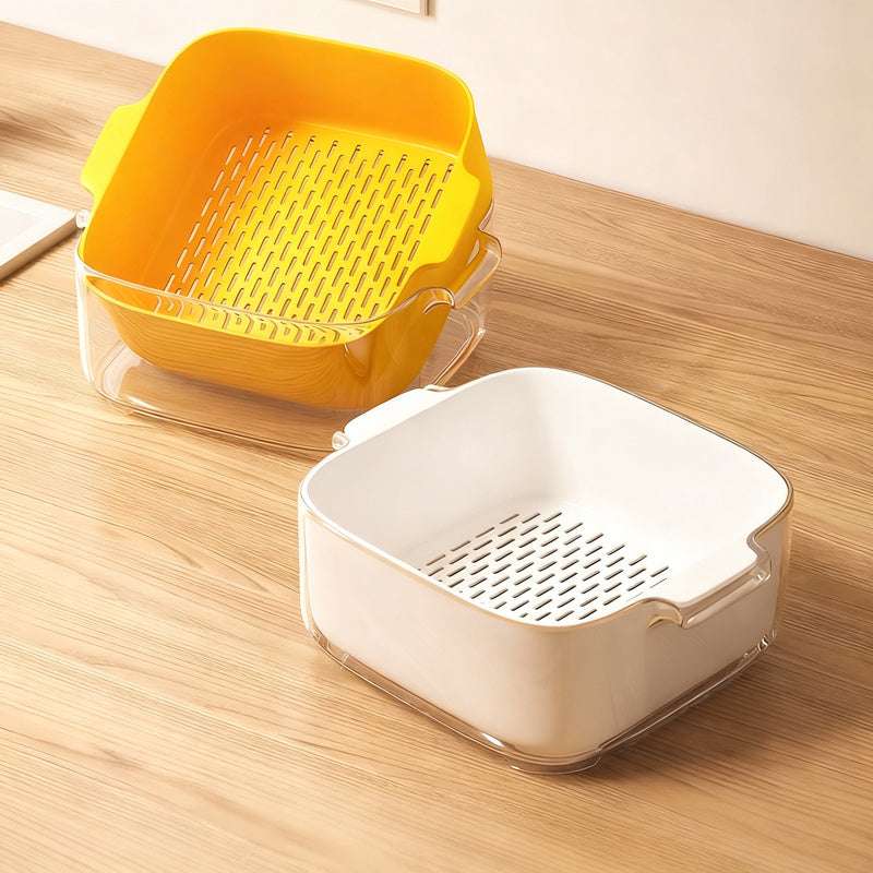 Double Layer Strainer, Plastic, Large Format