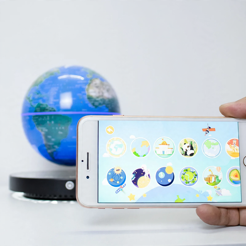 Magnetic levitating globe with LED lighting