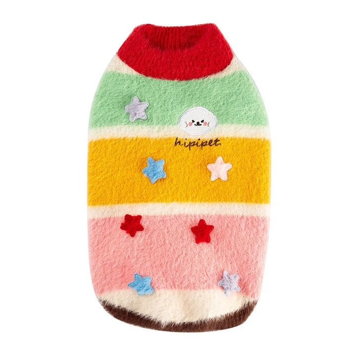 Dog Sweater Fleece, Cartoon Stars, Autumn-Winter