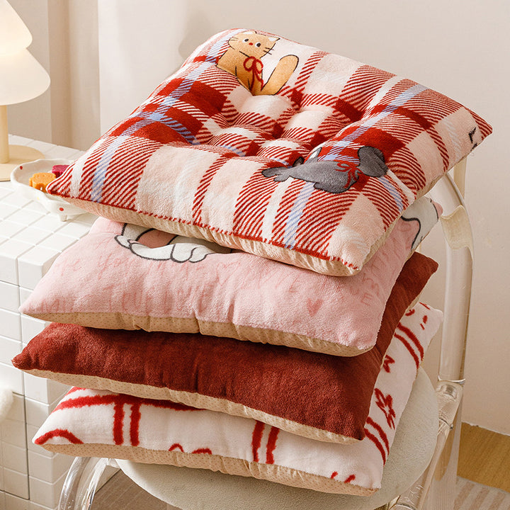 Heated seat cushion made of high-quality loden cream