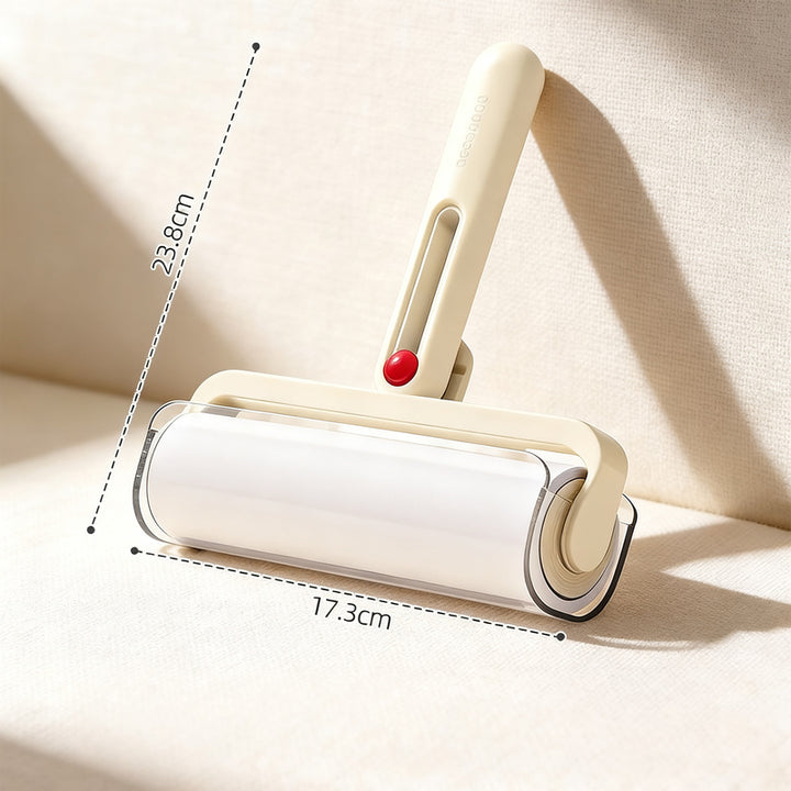 Lint roller with replacement rolls, foldable