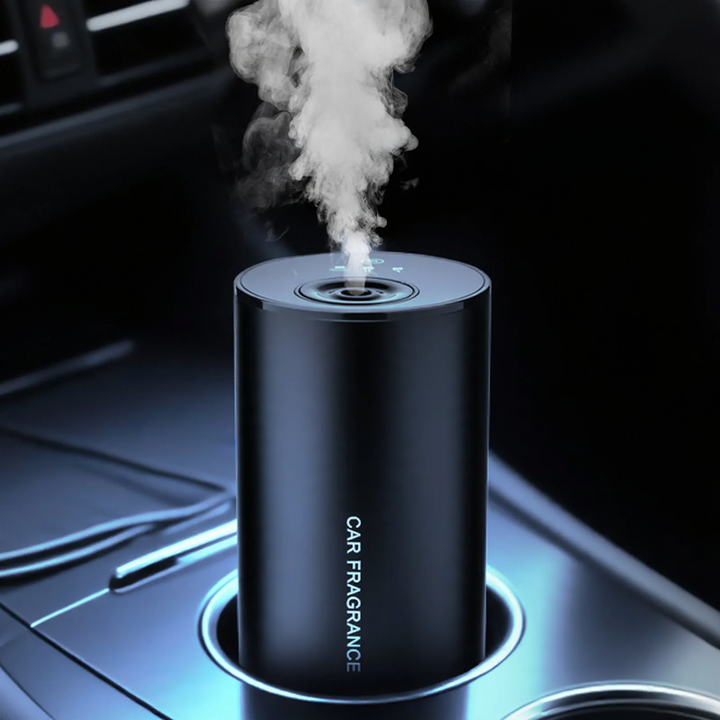 Portable car aroma diffuser with intelligent spray function