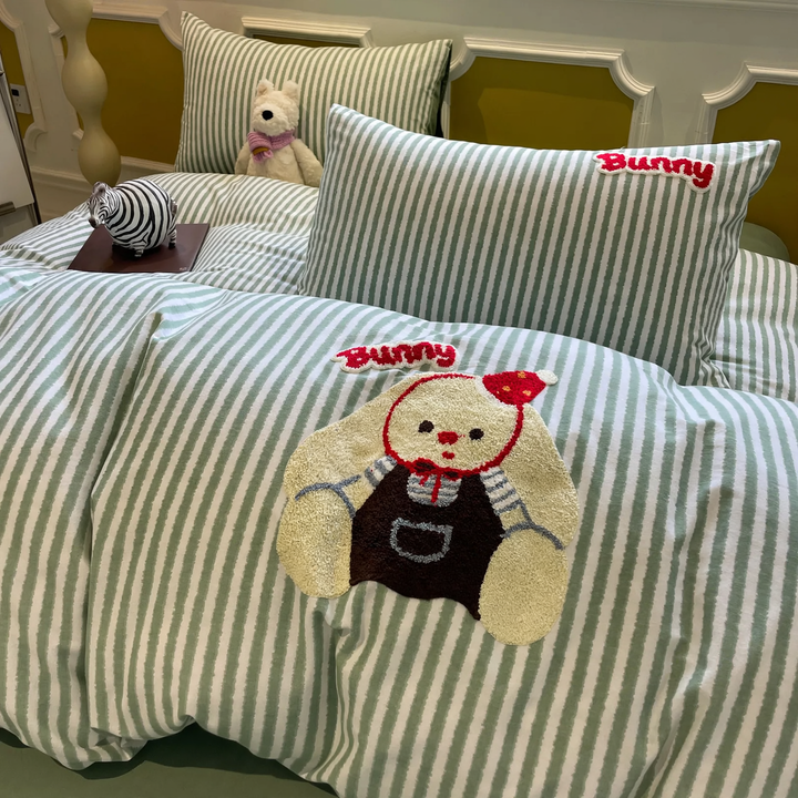 Cartoon bedding set made of cotton, 3-4 pieces