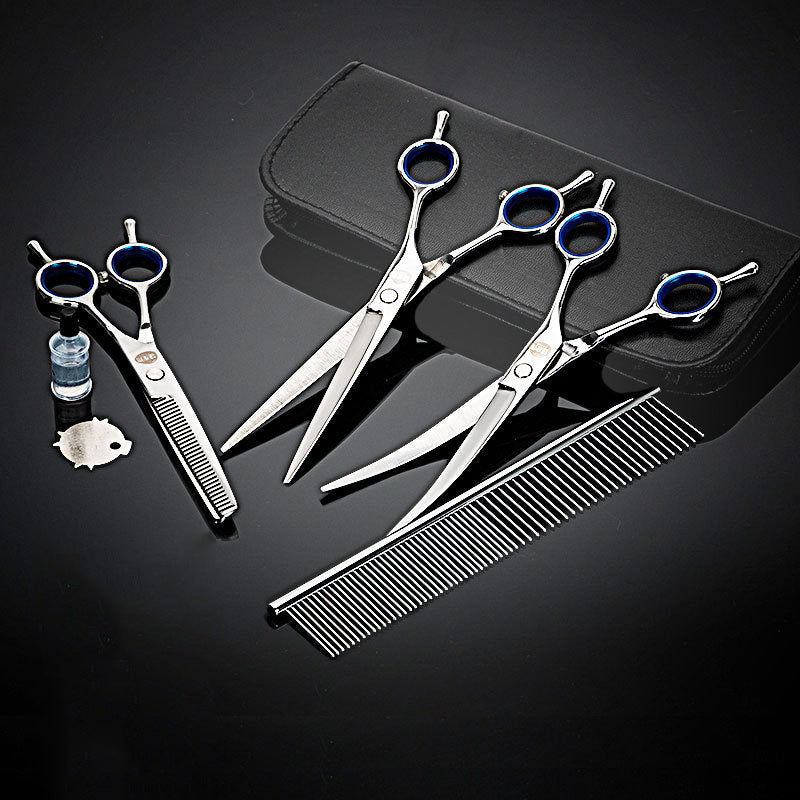 Stainless steel shear set for dog grooming