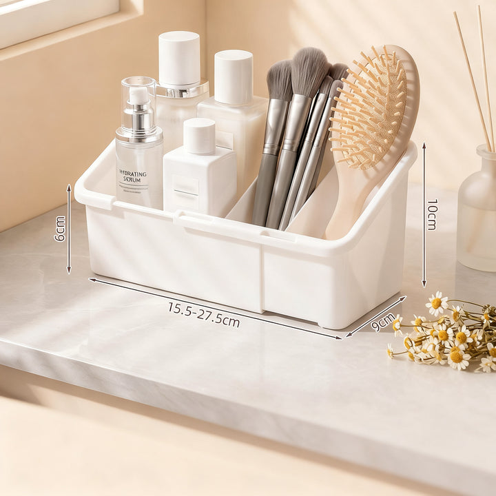 Expandable storage box with compartments
