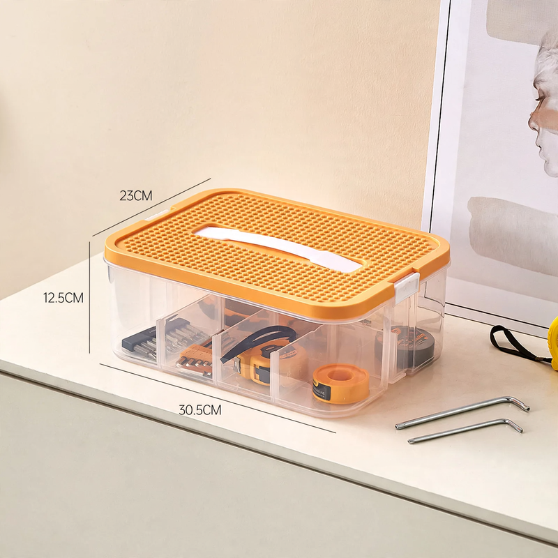 Organizer box with compartments, stainless steel, model yz-3271-2