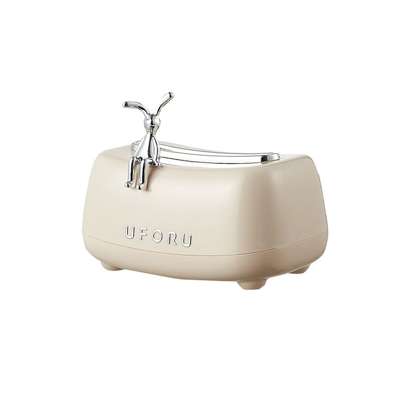 Tissue box with spring mechanism, waterproof