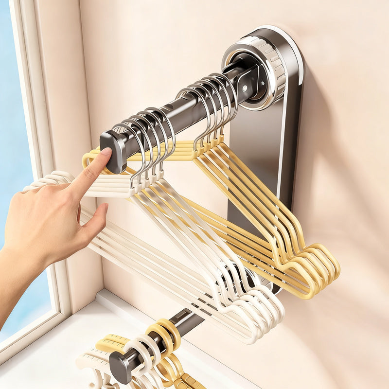 Suction Cup Clothes Rack, extensible