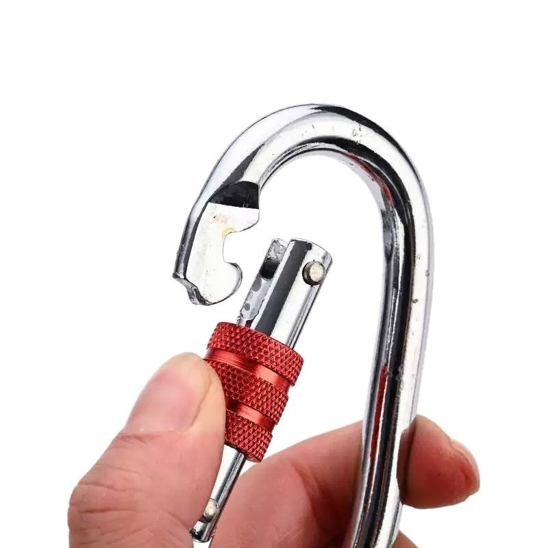 Steel carabiner for climbing, 25 KN