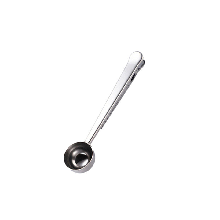 Coffee spoon with locking tongs, stainless steel