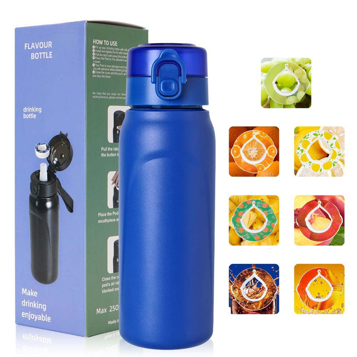 Stainless Steel Water Bottle 750 ml with Straw