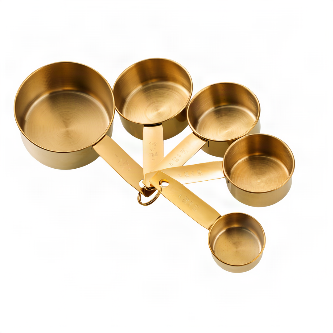 Stainless steel measuring spoon and cup set, 6-piece