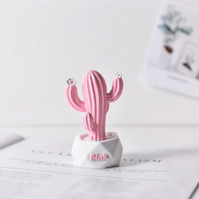 Cactus decor made of resin, Nordic