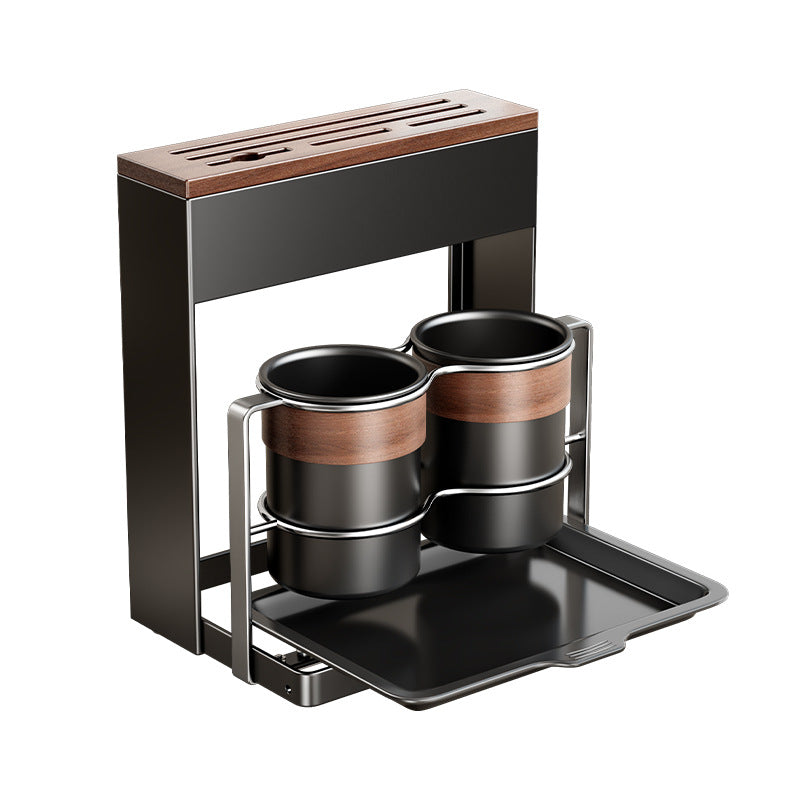 Walnut wood knife block with chopstick holder