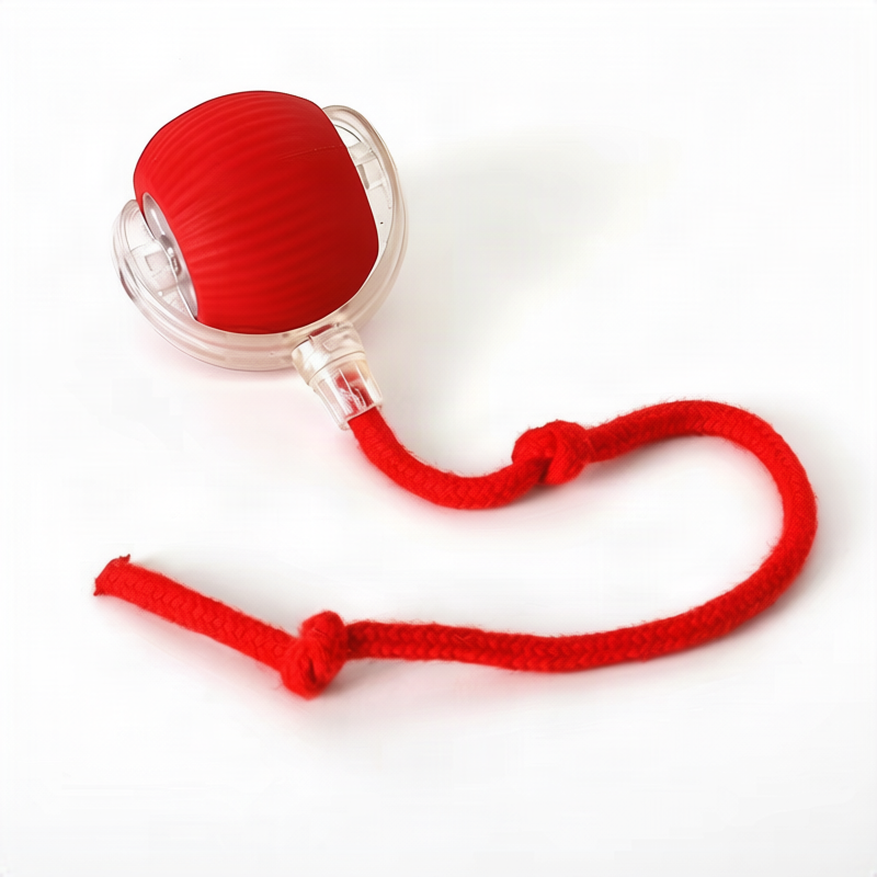Interactive play ball for cats made of silicone