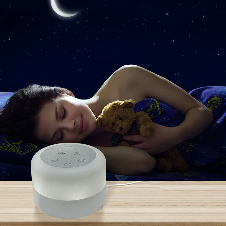 LED night light with white noise and timer