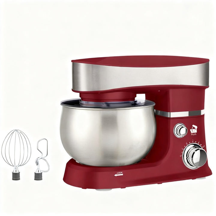 Kitchen machine 5 L, stainless steel, multiple plugs