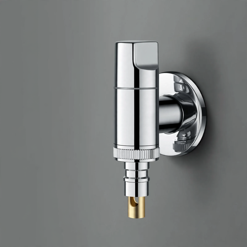 Corner valve for washing machines, 4-piece thread