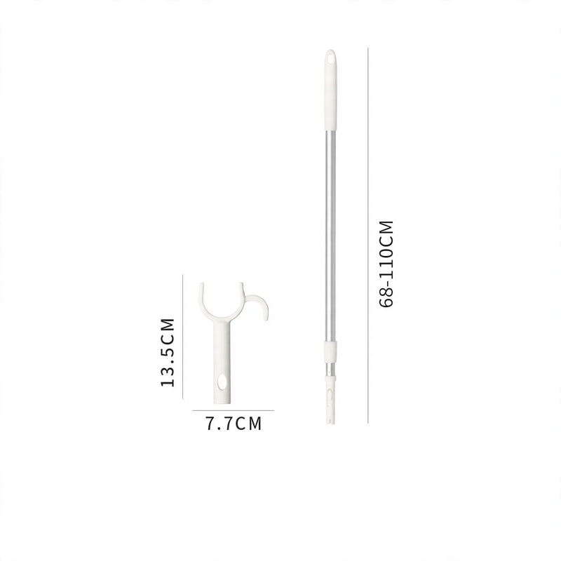 Extendable cleaning rod with interchangeable heads