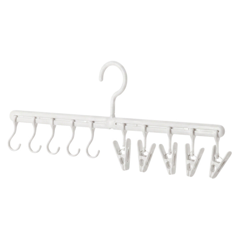 Clothes hook organizer with clips