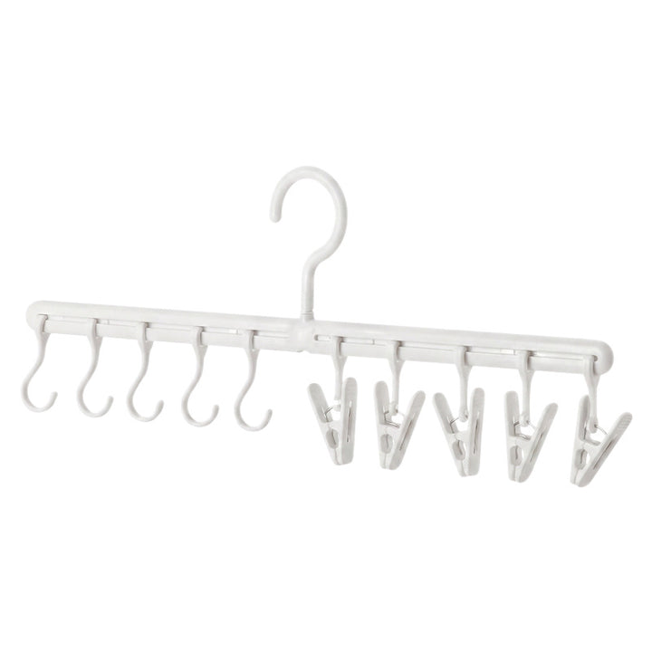 Clothes hook organizer with clips