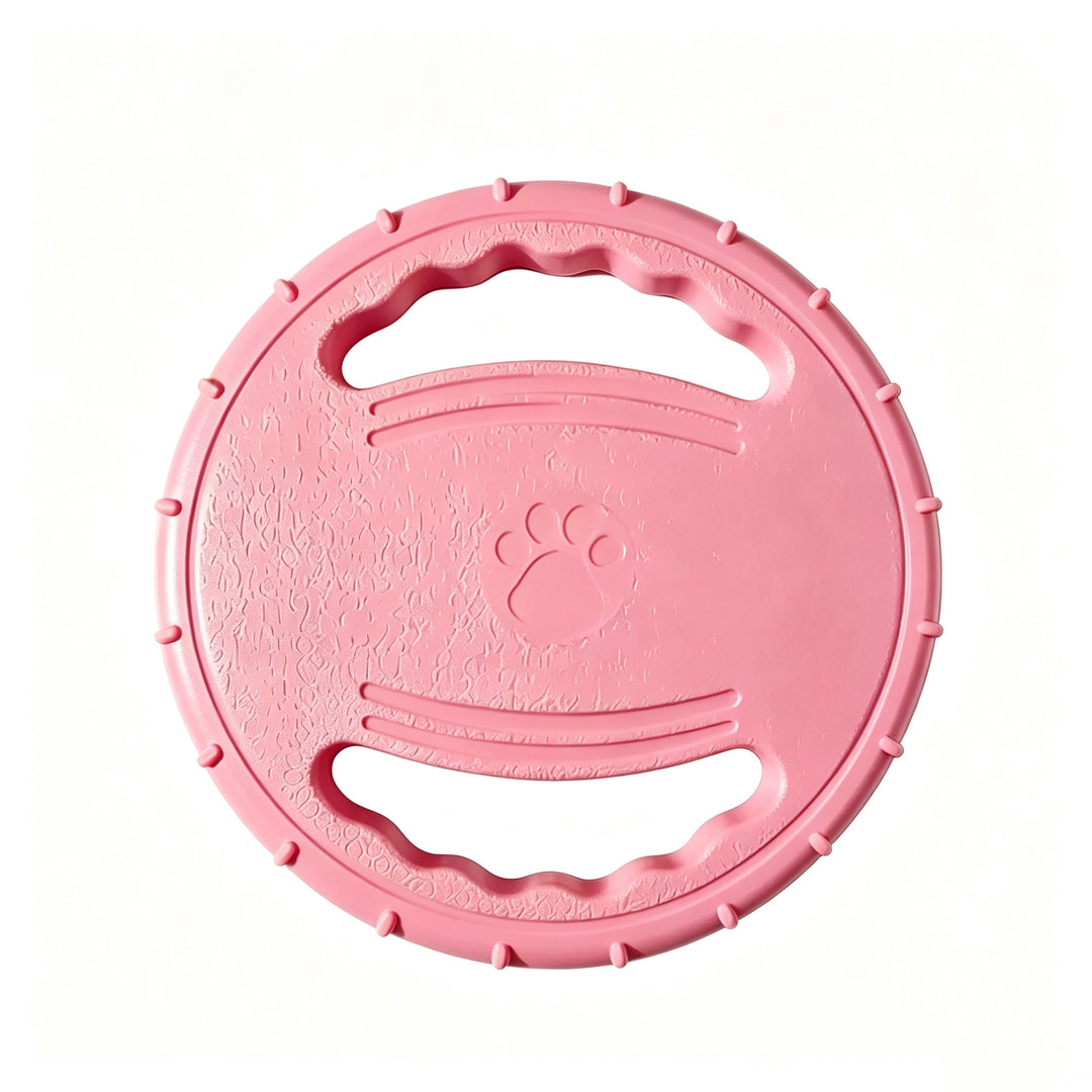 Rubber play ball for dogs with tail