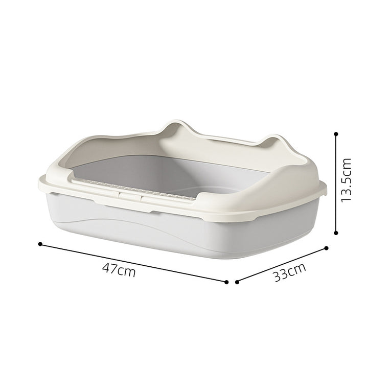 Half-open cat litter box, 35 cm wide