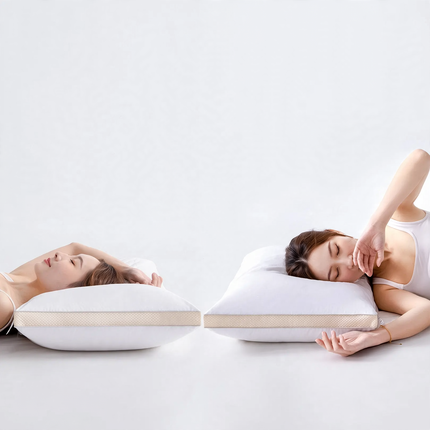 Natural latex pillow with neck support