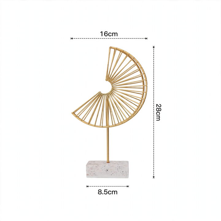 Metal leaf decoration in Nordic style