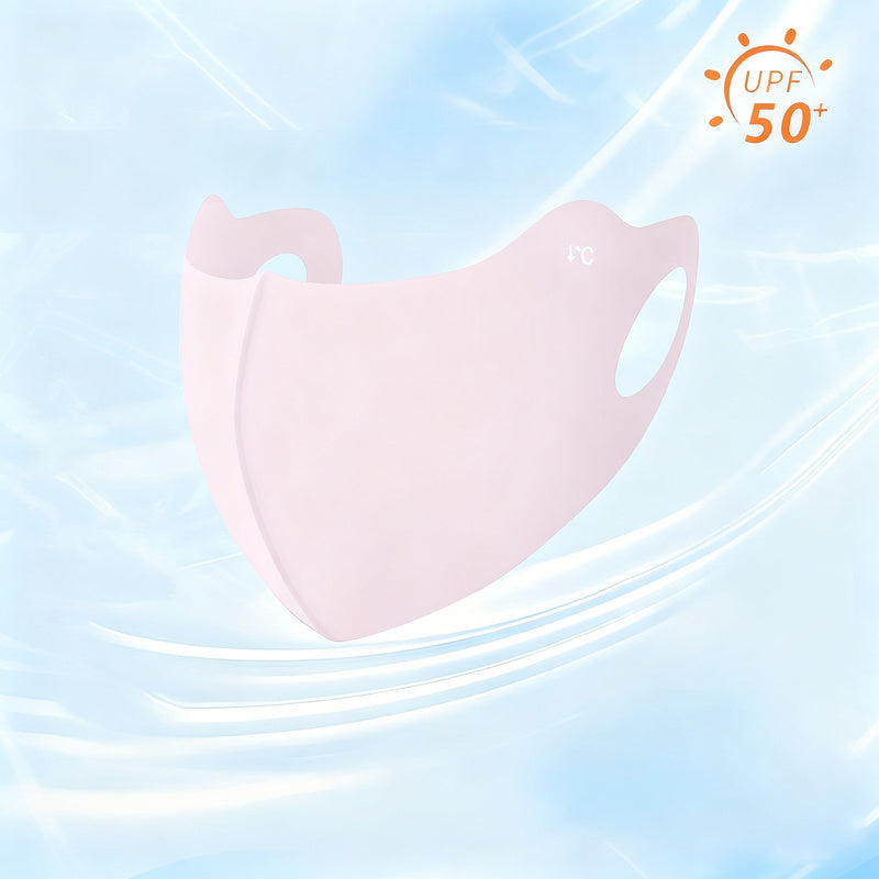 UV protection face mask with ear loops and neck protection