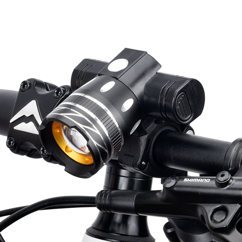 Bicycle light T6 with USB charging and high beam