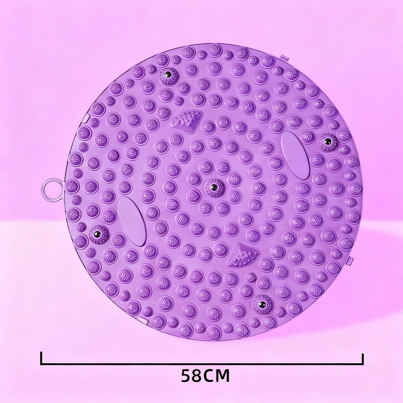 Foot reflex zone mat with magnetic stones