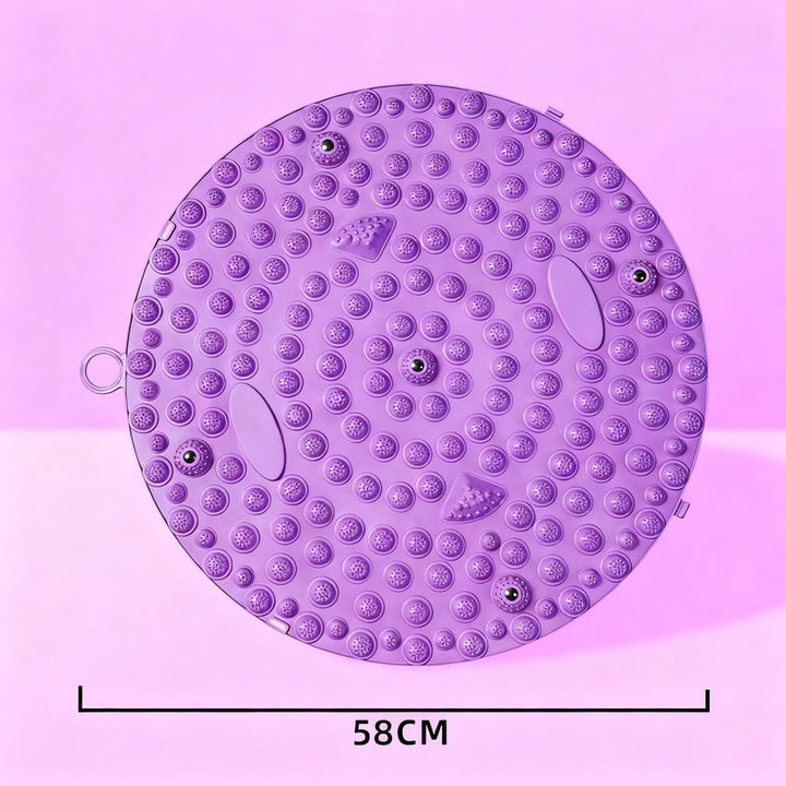 Foot reflex zone mat with magnetic stones