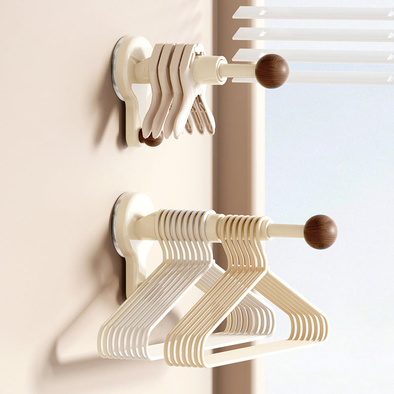 Extendable clothes rail, wall-mounted, without drilling