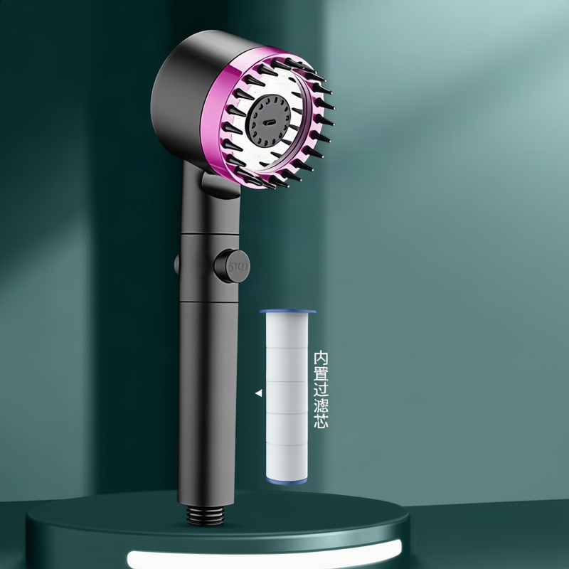 Multifunctional shower head with LED and massage function
