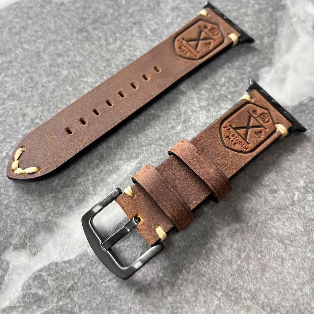 Vintage watch strap made of cowhide leather