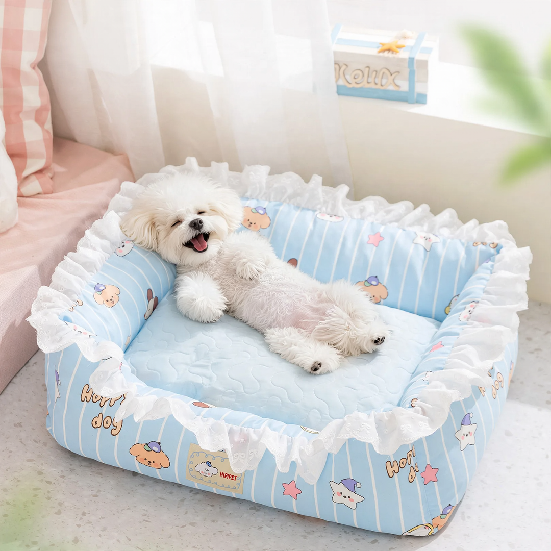 Dog bed with pillow, breathable, 4 seasons