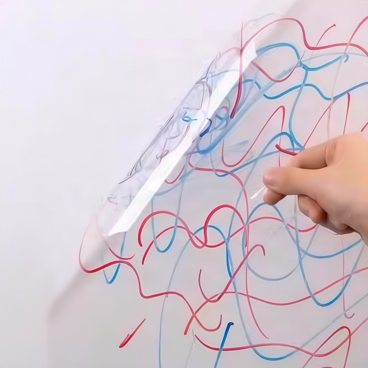 Transparent protective film for walls, waterproof