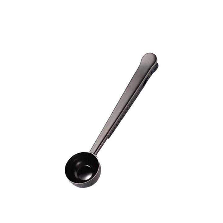 Coffee spoon with locking tongs, stainless steel