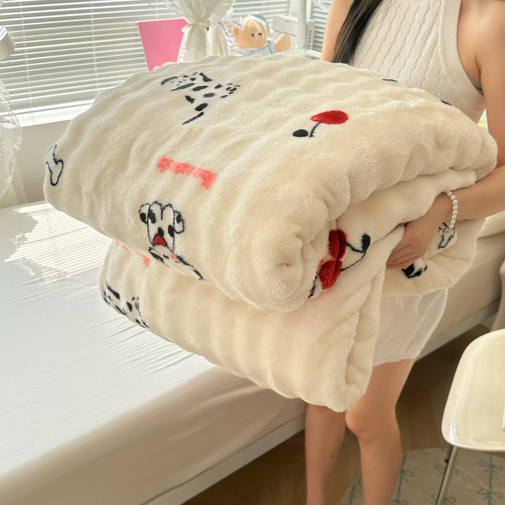High-quality rabbit fur wool blanket, year-round