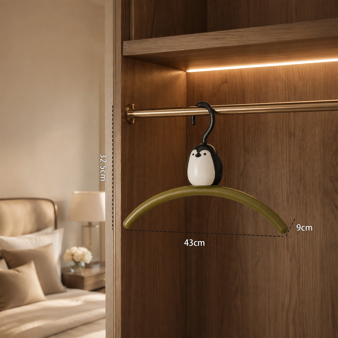 Plastic clothes hanger with non-slip surface