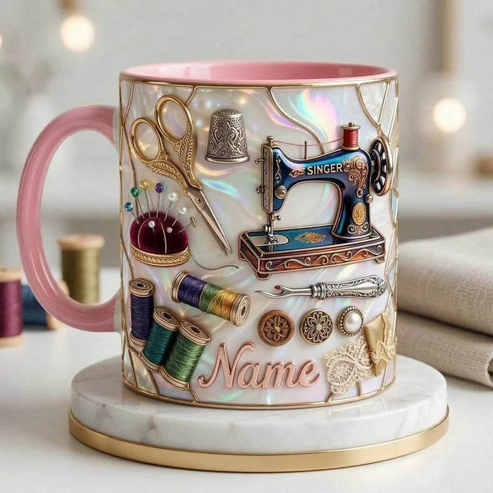 Ceramic coffee mug with saying, 301–400 ml