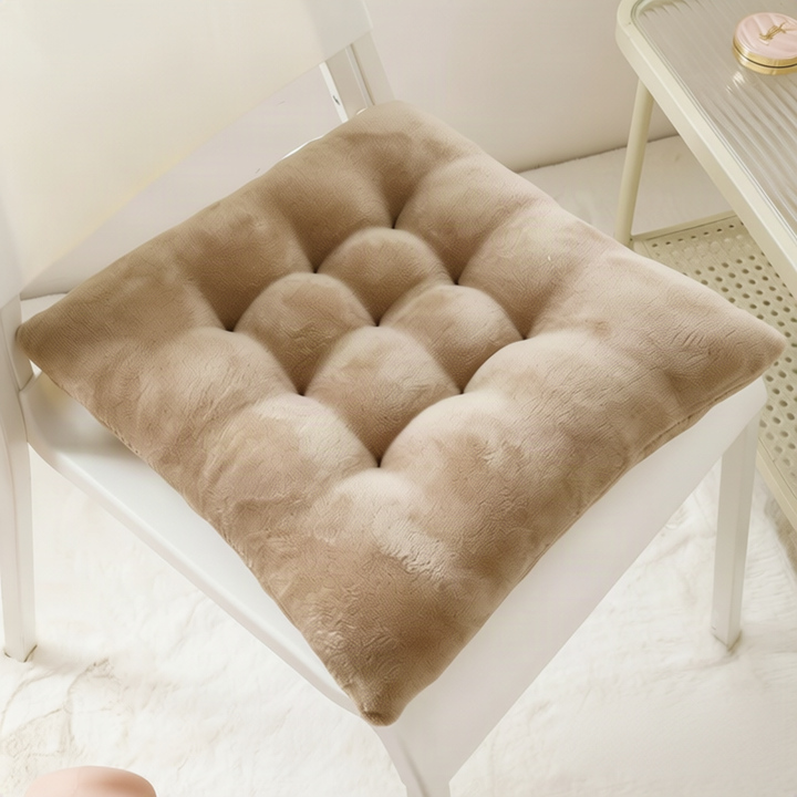 Heated seat cushion made of high-quality loden cream