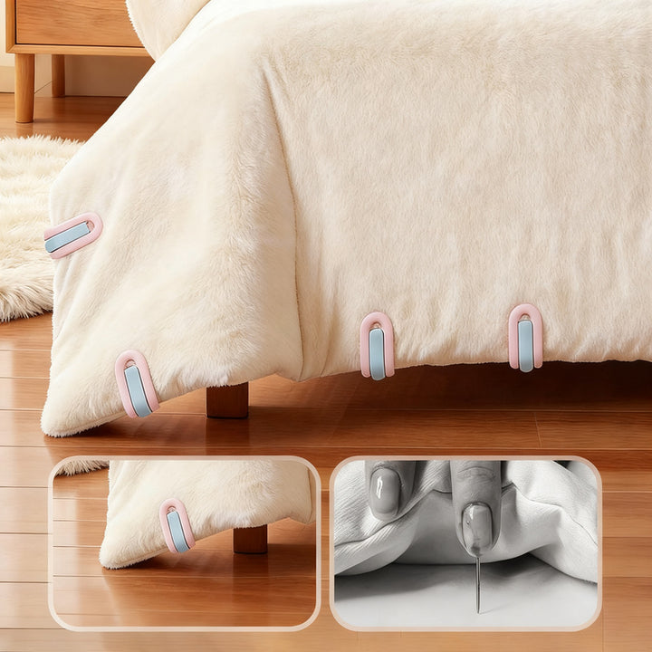 Duvet clips without needles