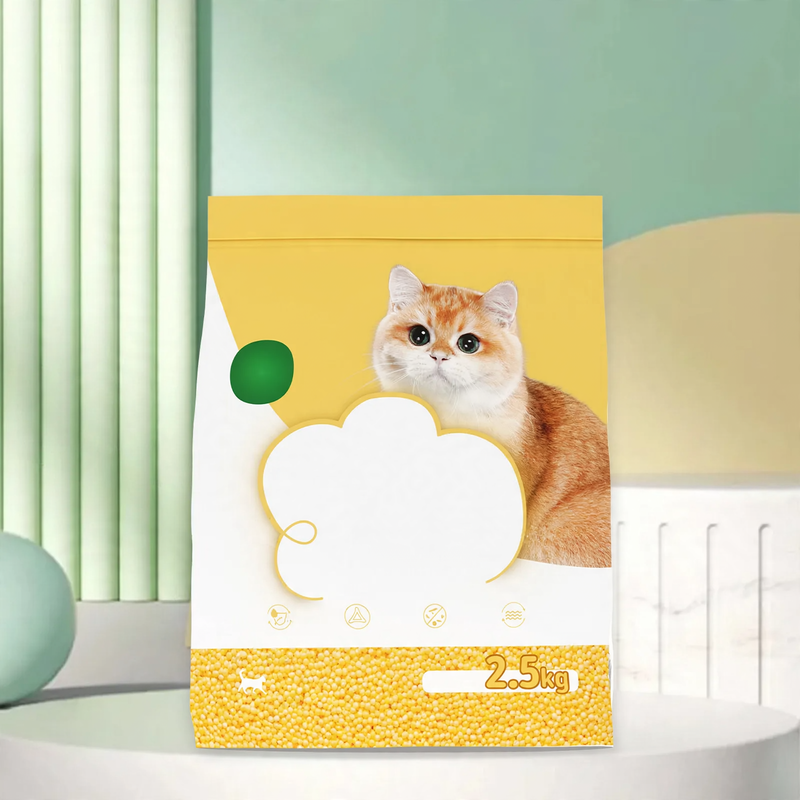 Cat litter made from millet, clumping