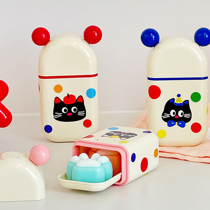 Portable soap dish with lid, mini size