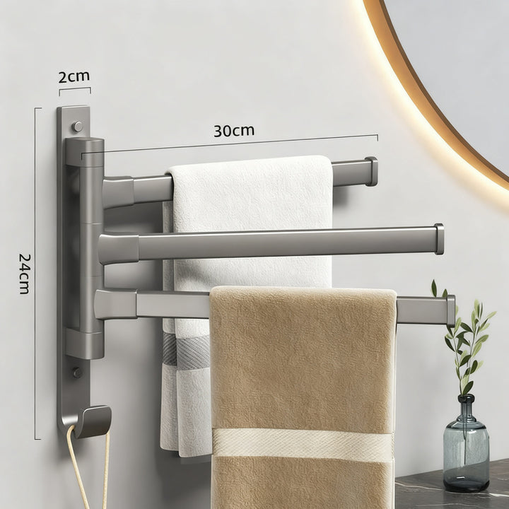 Towel holder with suction cup, foldable